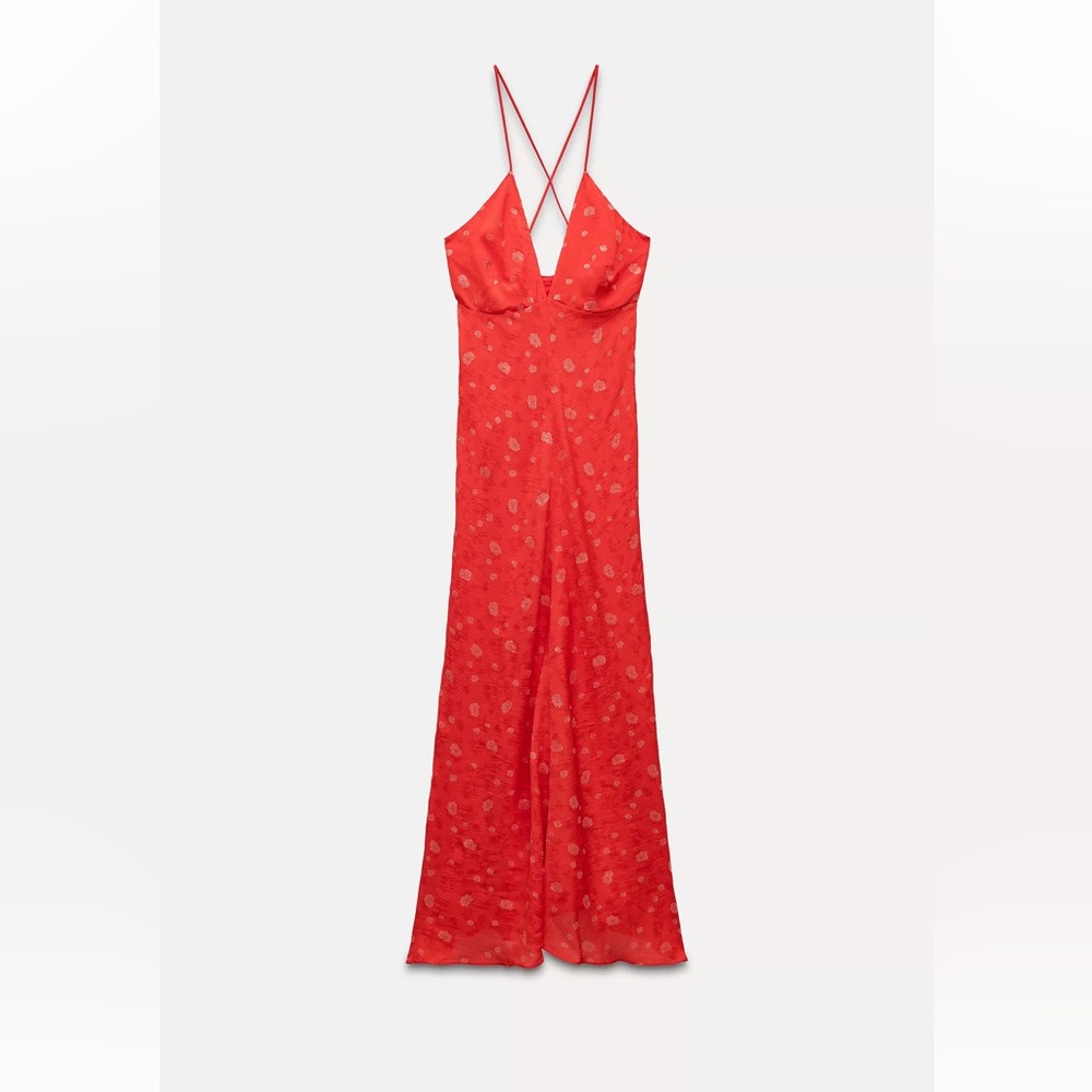 Zara Red Midi Dress